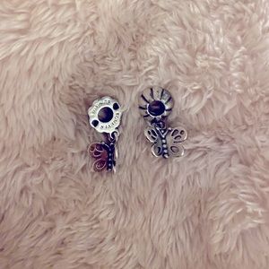 Pandora charm. Friends Forever butterfly charm.